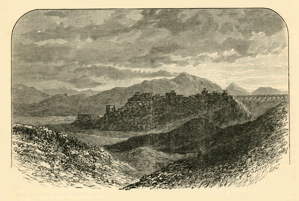 Thebens ruiner, 1890. af Unbekannt