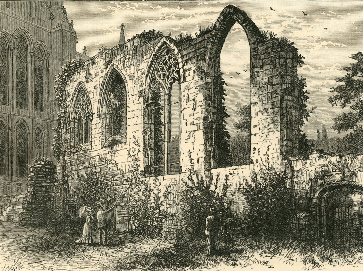 Ruinerne af Guesten Hall, 1898. af Unbekannt