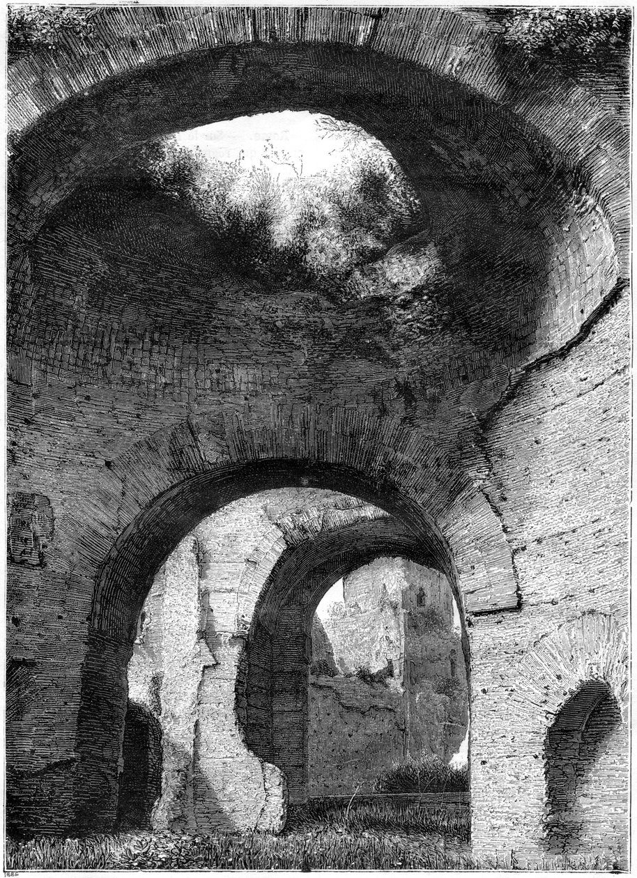 Ruinerne af de termiske bade i Caracalla, Rom, 1886 af Unbekannt