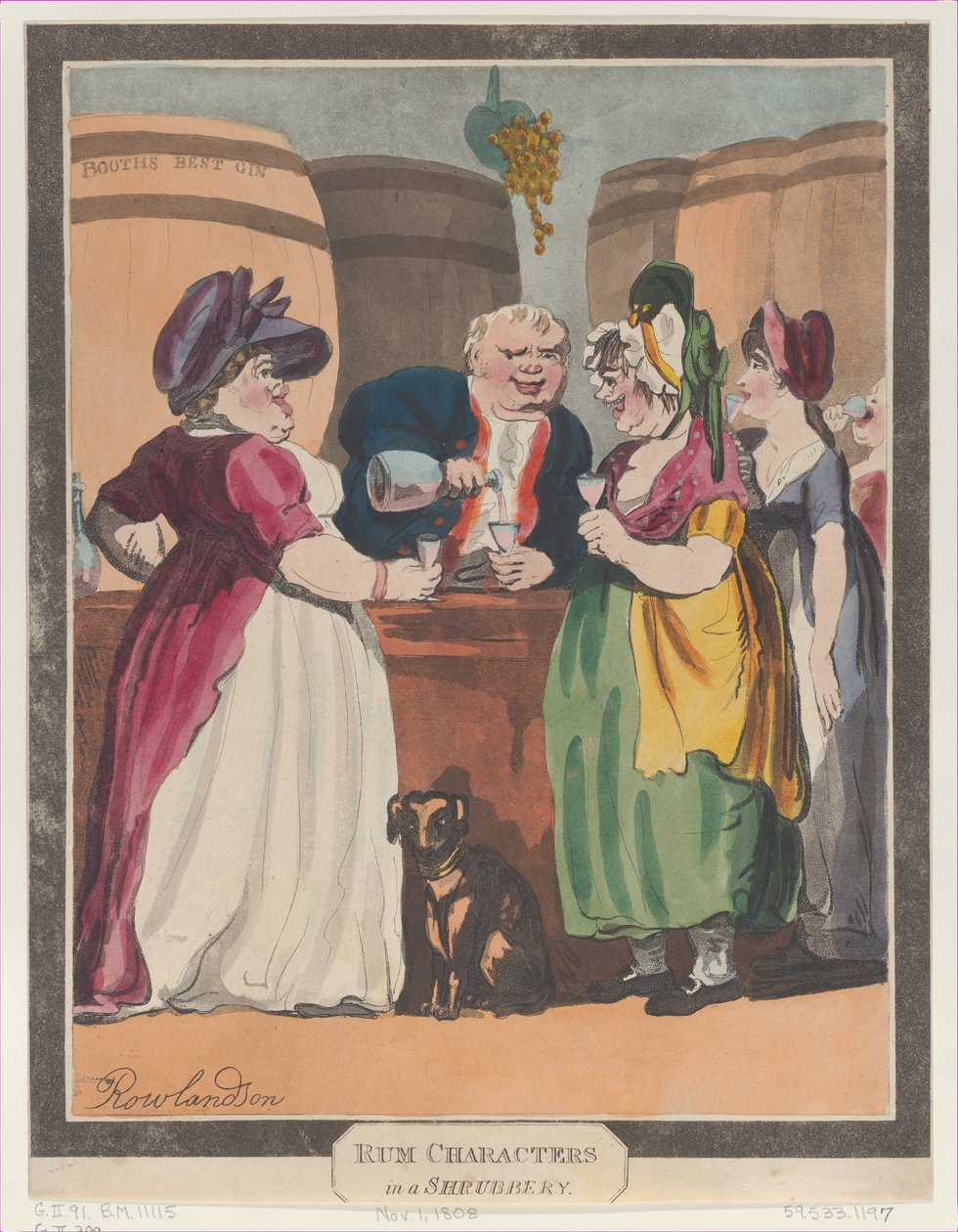 Rom-karakterer i et buskads, 1. november 1808., 1. november 1808. af Unbekannt