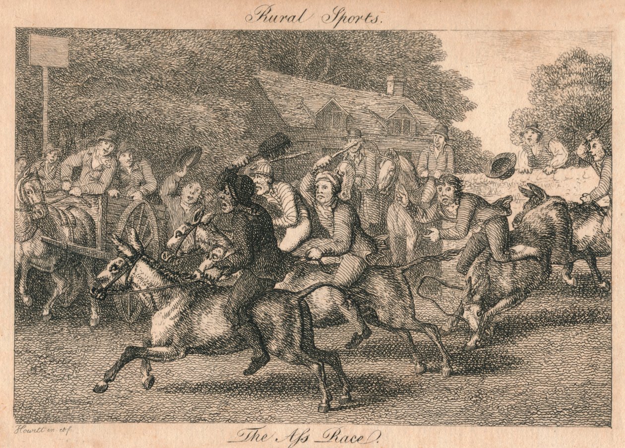 Landdistriktssport - The Ass Race, 1800. af Unbekannt