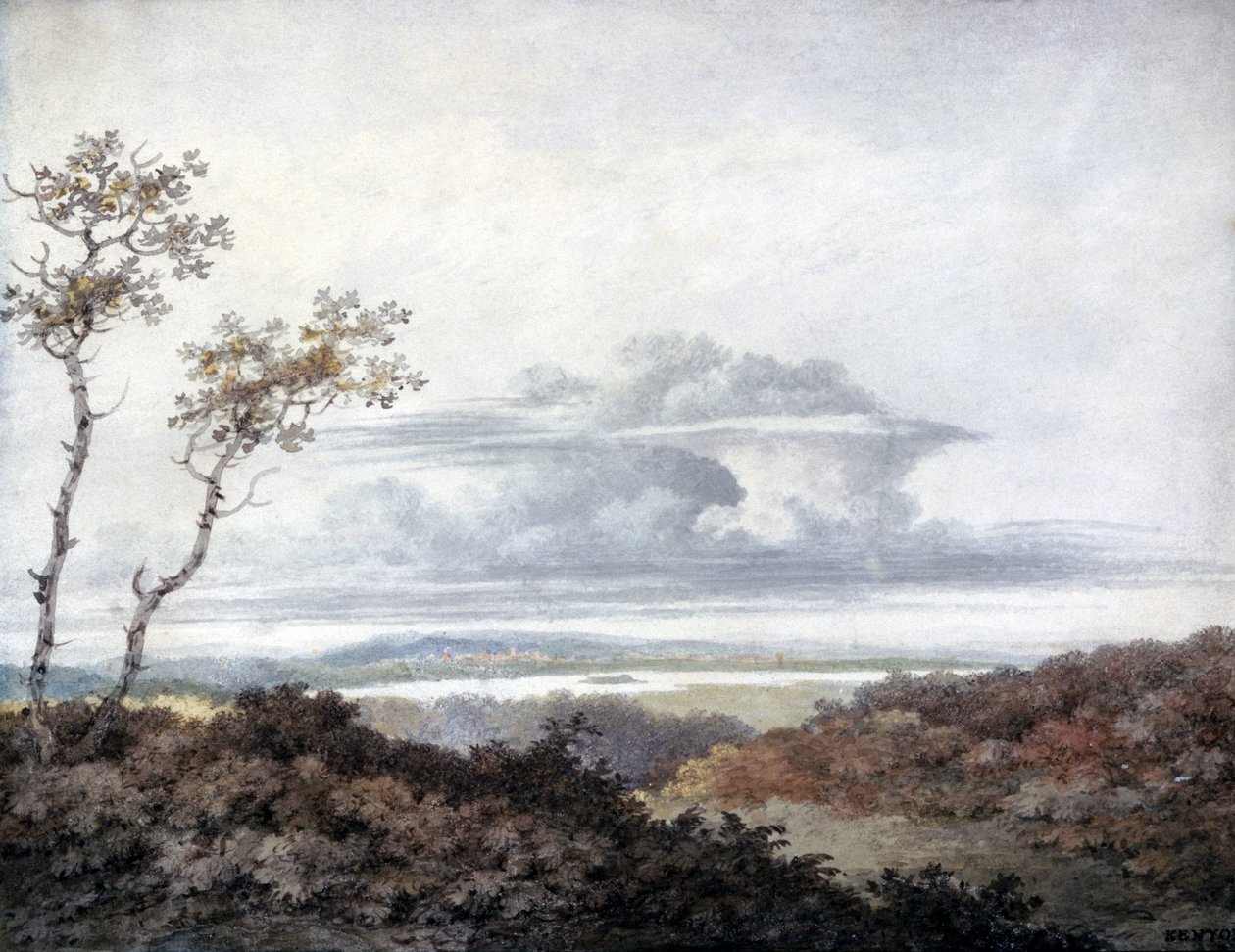 Landskabs- og skystudie af Luke Howard, marts 1849 af Unbekannt