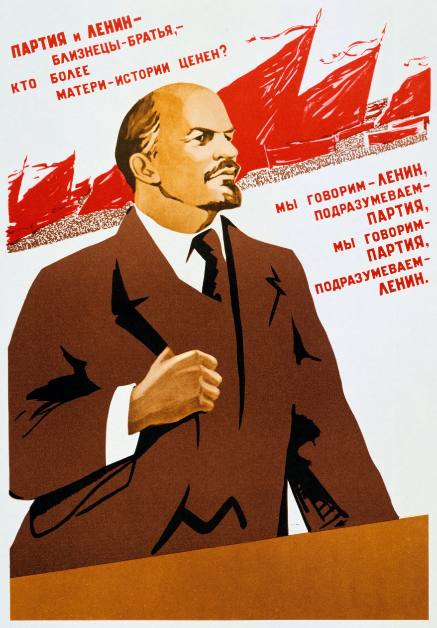 Plakat for det russiske kommunistparti, 1940 af Unbekannt