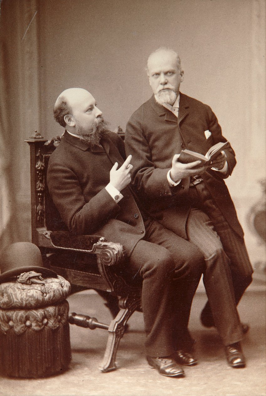 Den russiske kunstner Pavel Shukovsky og historikeren Alexander Onegin, Weimar, Tyskland, slutningen af det 19. århundrede. af Unbekannt