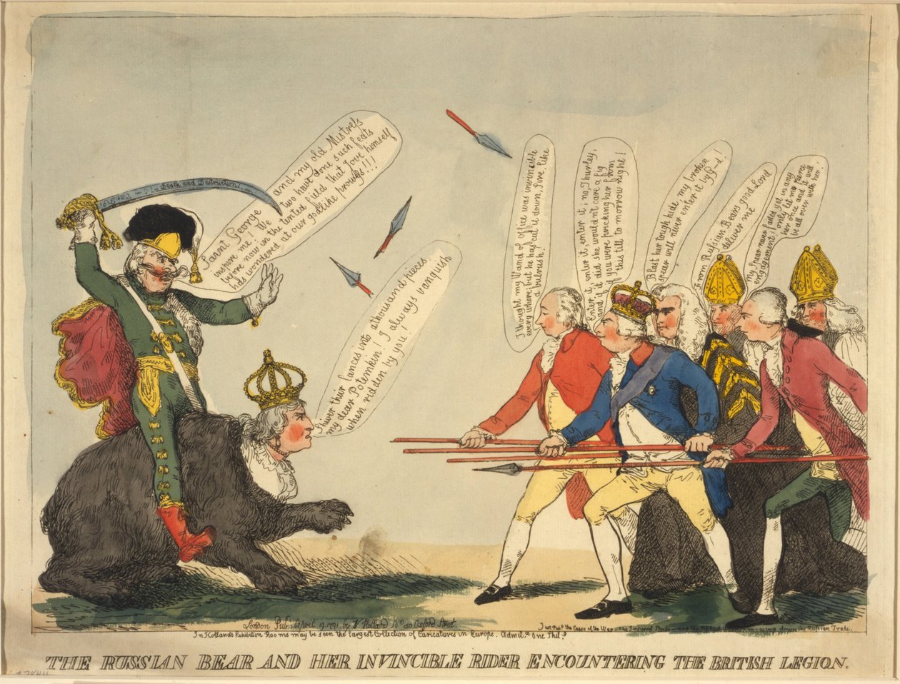 Russisk bjørn og hendes uovervindelige rytter, 1791 af Unbekannt