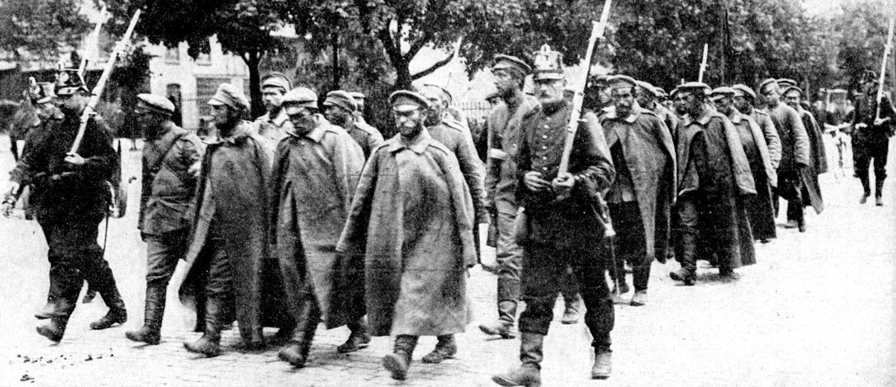 Russiske fanger, Østpreussen, Første Verdenskrig, 1914 af Unbekannt