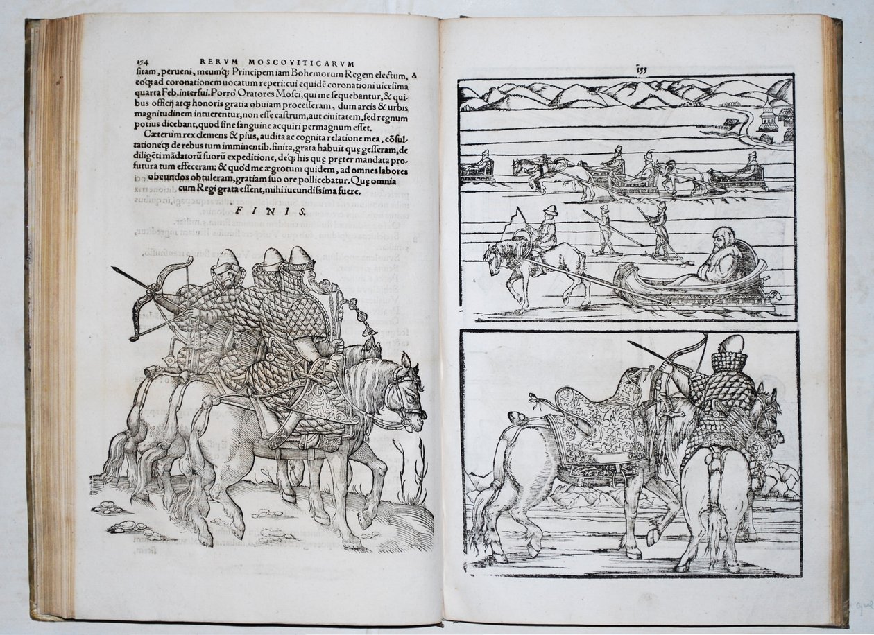 russiske krigere. Siegmund von Herberstein rejser gennem Rusland Fra: Rerum Moscoviticarum commentarii.., 1571 af Unbekannt