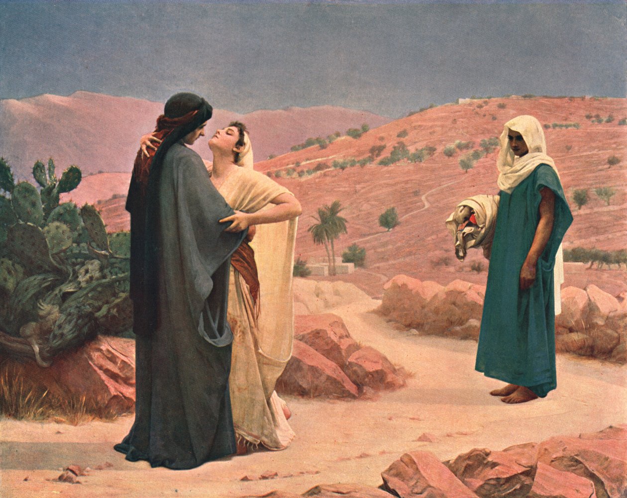 Ruth og Naomi, 1886, c1902. af Unbekannt