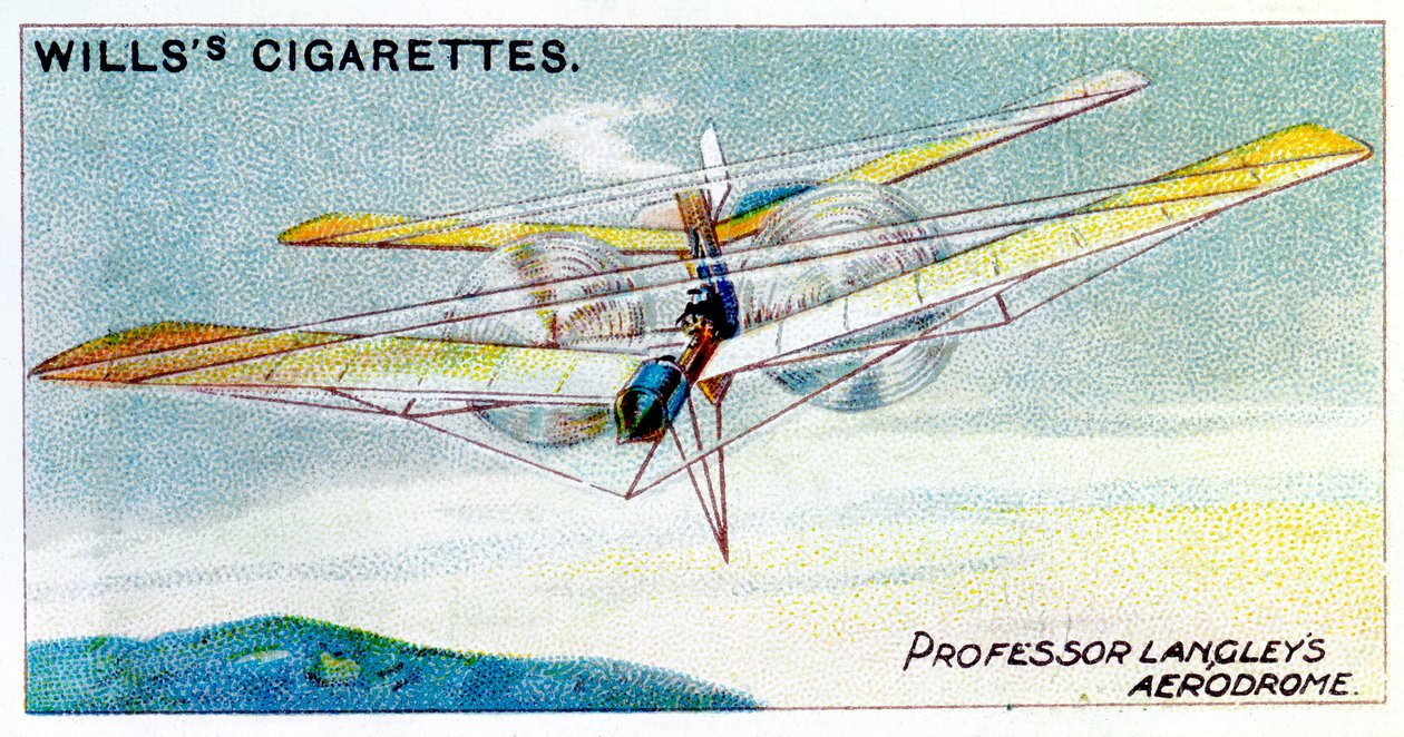 SP Langleys dampdrevne modelfly Aerodrome, c1896 af Unbekannt