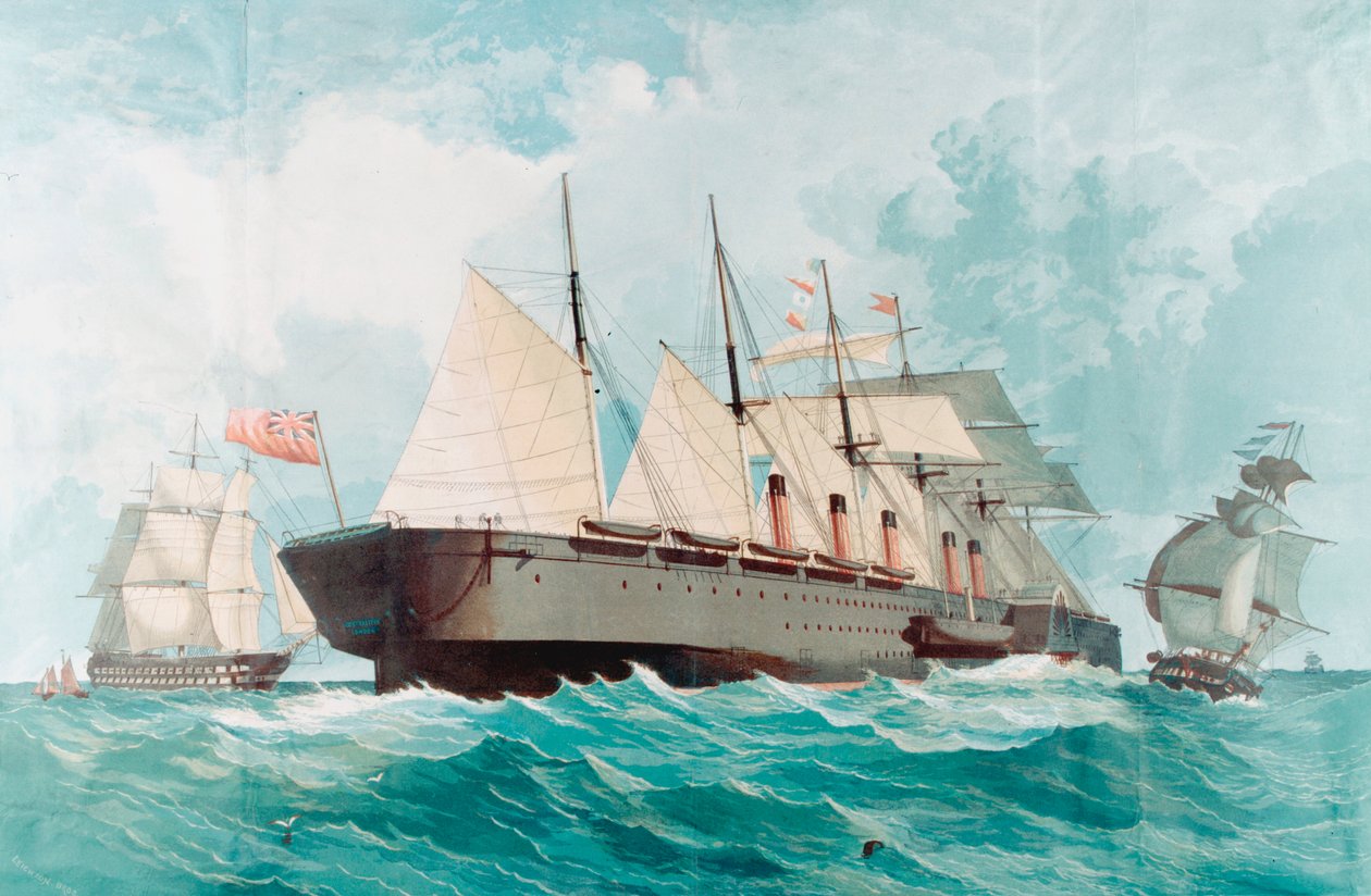 SS Great Eastern, IK Brunels store dampskib, 1858 af Unbekannt
