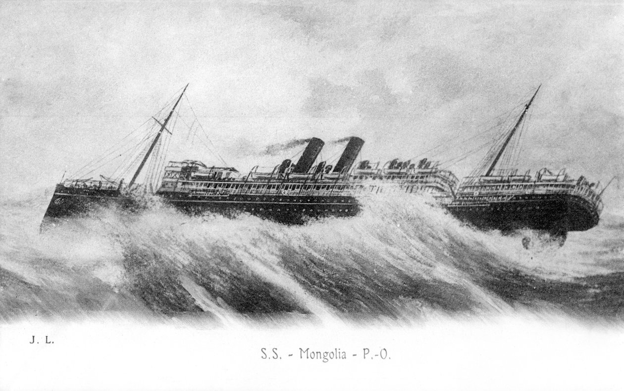 SS Mongoliet i tung sø, c1903-c1917 af Unbekannt