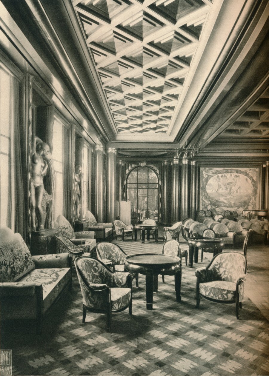S. S Ile de France, Grand Salon, c1927 af Unbekannt