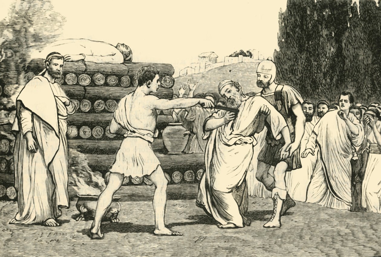Sacrifice of Scaevola, 1890. af Unbekannt