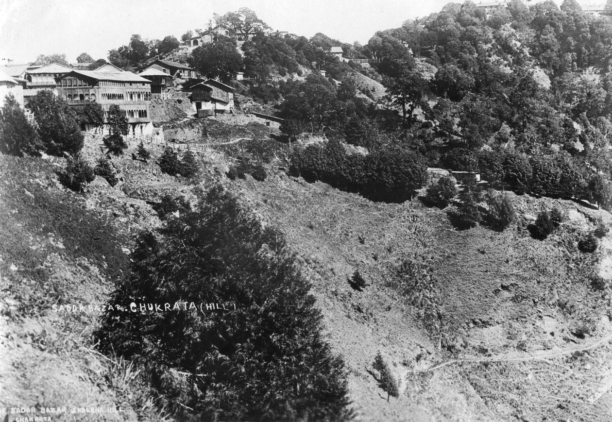 Sadar Bazar og Kalna Hill, Chakrata, 1917 af Unbekannt