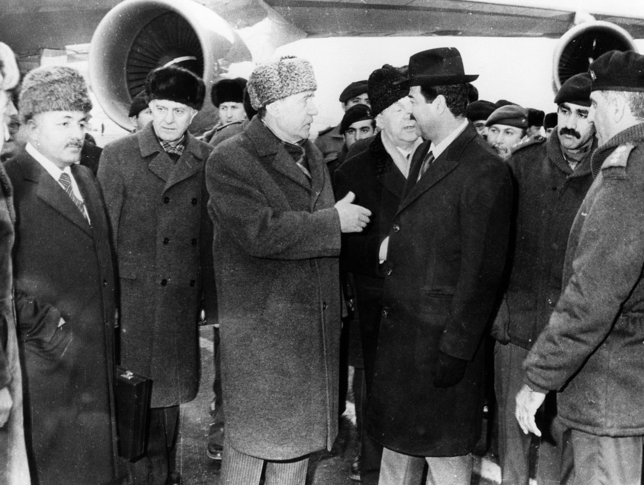 Saddam Hussein og Andrei Gromyko, Moskva, Rusland, 1986 af Unbekannt