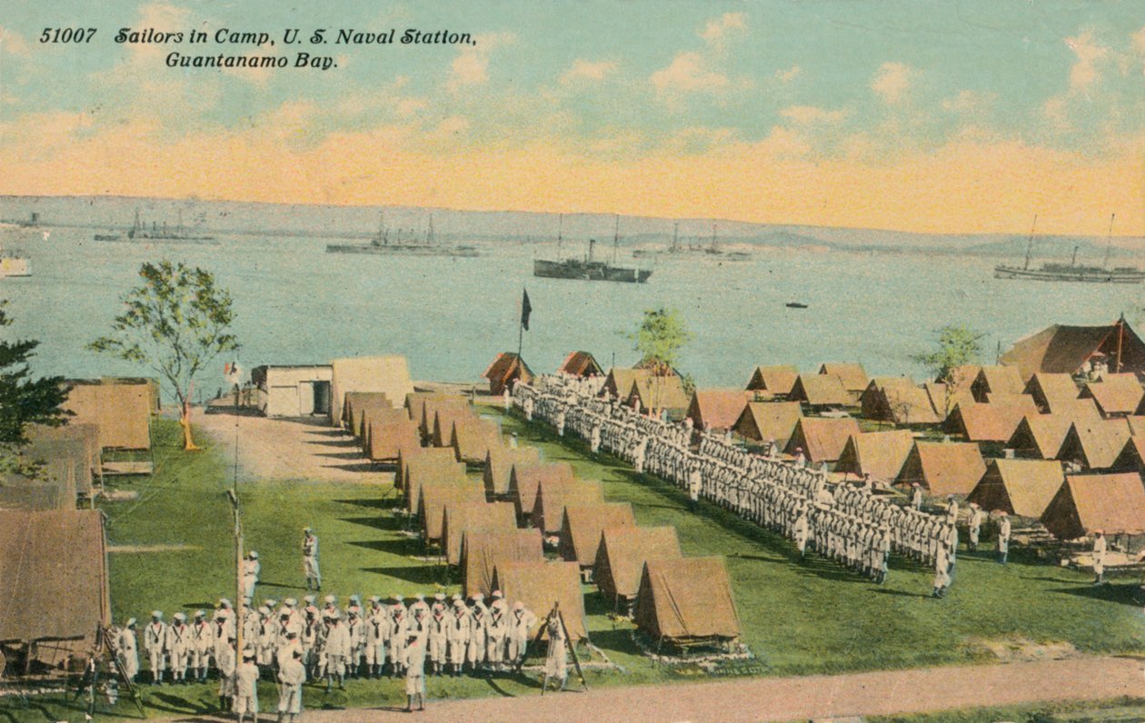 Sømænd i Camp, US Naval Station, Guantanamo Bay, c1911 af Unbekannt