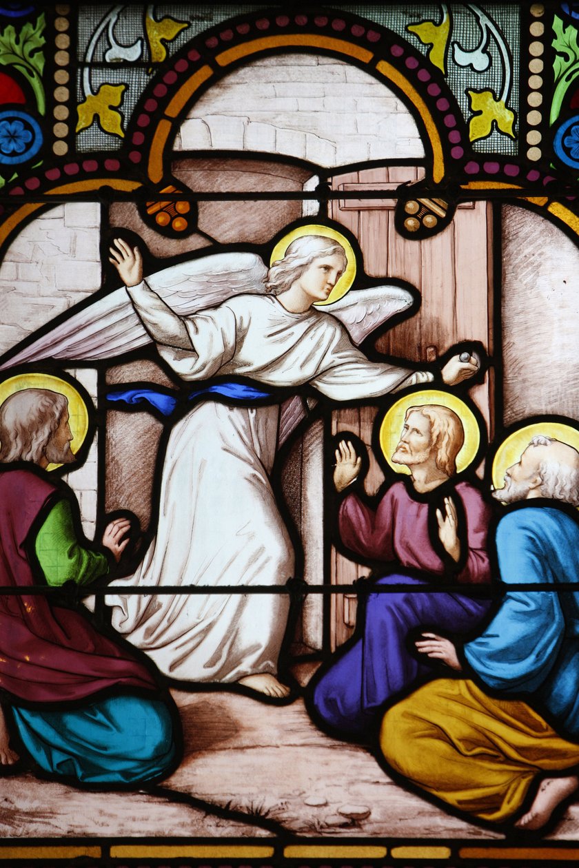 Saint-Corentin (Saint Corentin) katedral, Quimper Angel Farvet glas: åbenbaring til St. Peter, Quimper, Frankrig af Unbekannt
