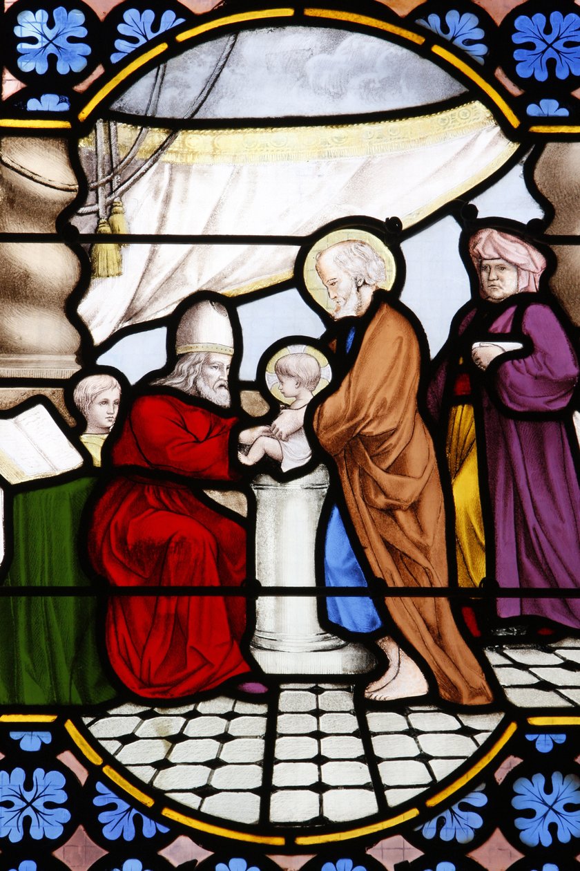 Saint-Corentin (Saint Corentin) katedral, Quimper Glasmaleri: Jesu omskæring, Quimper, Frankrig af Unbekannt