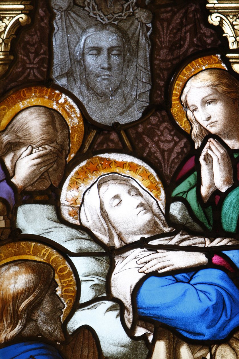 Saint-Corentin (Saint Corentin) katedral, Quimper Glasmosaik: Dormition, Quimper, Frankrig af Unbekannt