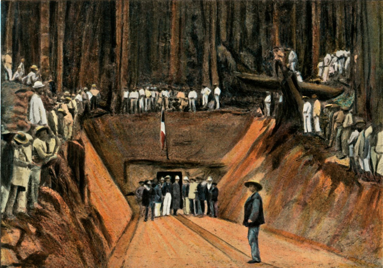 Saint-Elie. Indvielse De La Premiere Mine De Quartz, Saint-Elie. Den første kvartsmine, 1900. af Unbekannt