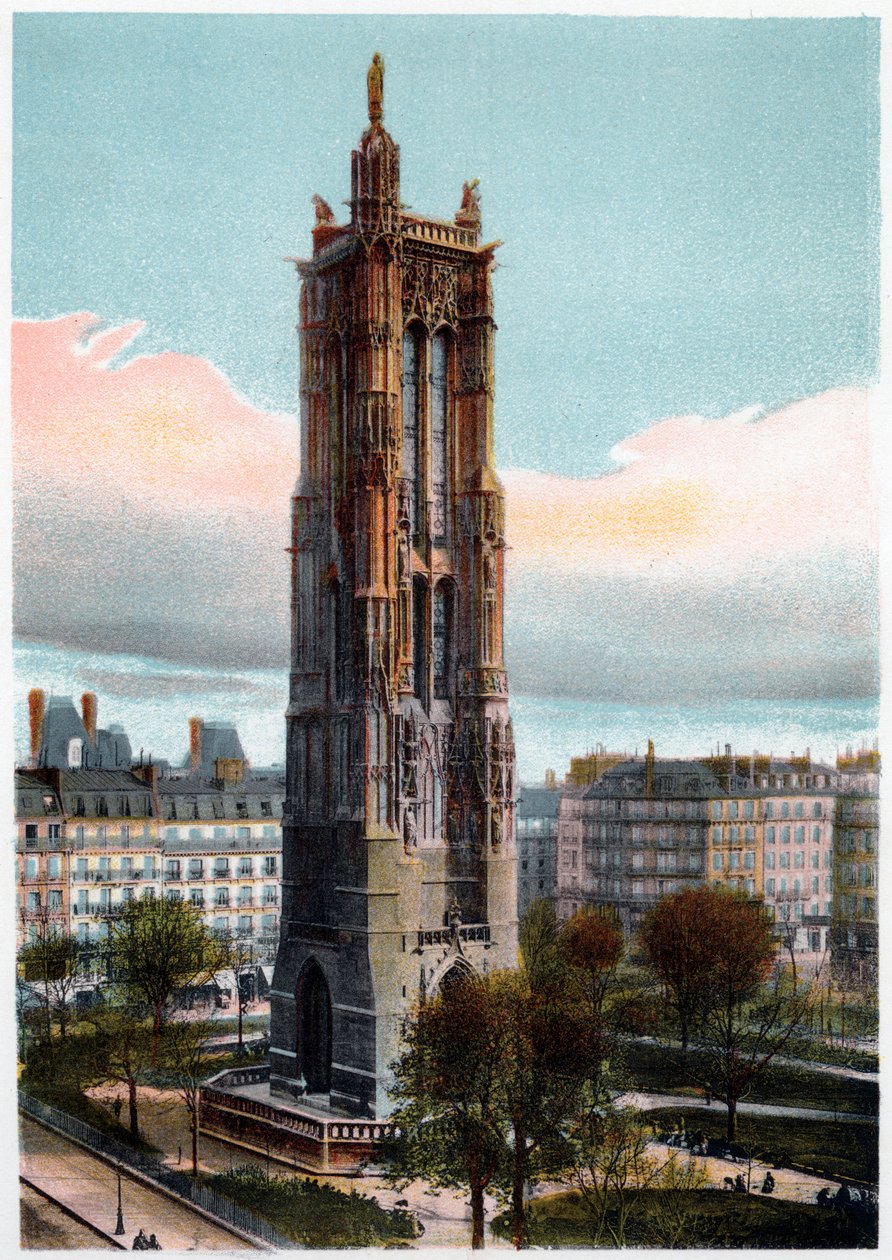Saint-Jacques Tower, Paris, ca. 1900 af Unbekannt