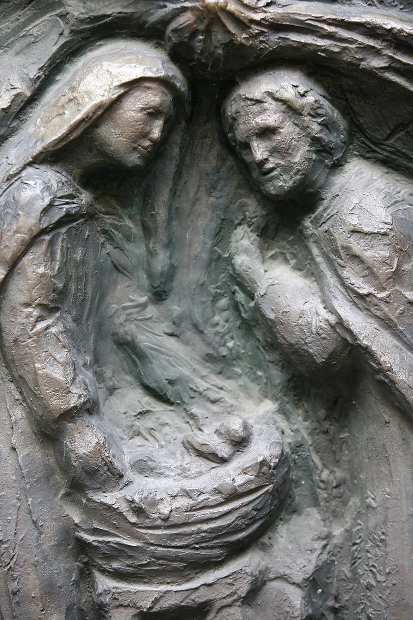 Saint-Pierre de Montmartre kirke: Notre Dame dørskulptur: Fødselskirken, Paris, Frankrig af Unbekannt