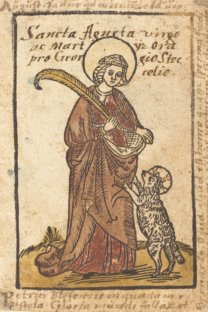Sankt Agnes, ca. 1490. af Unbekannt