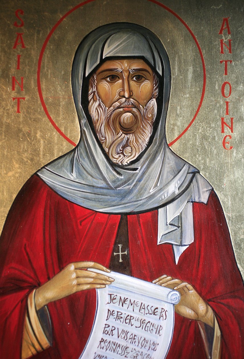 Sankt Antonius. Saint-Antoine-le-Grand ortodokse kirke Saint-Laurent-en-Royans Frankrig af Unbekannt