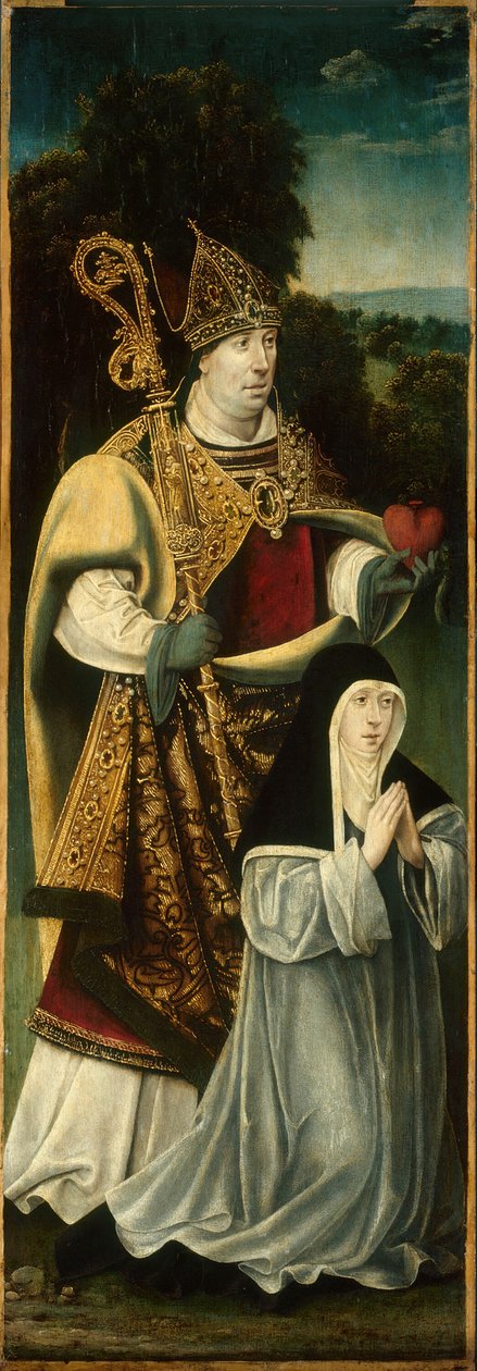 Sankt Augustin og en augustinsk kanonesse, 152550. af Unbekannt