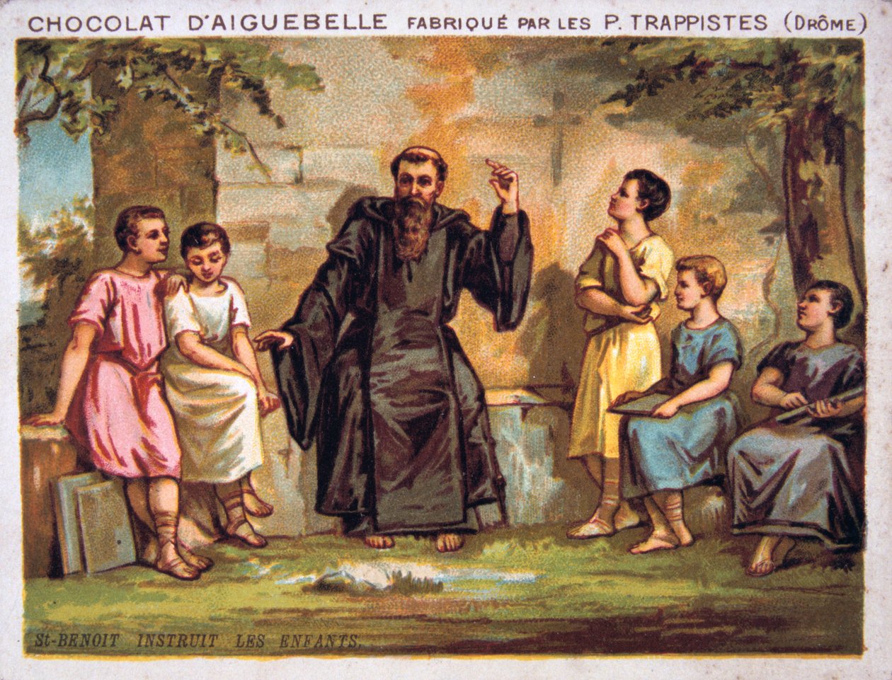Saint Benoit instruerer børnene, 1800-tallet af Unbekannt