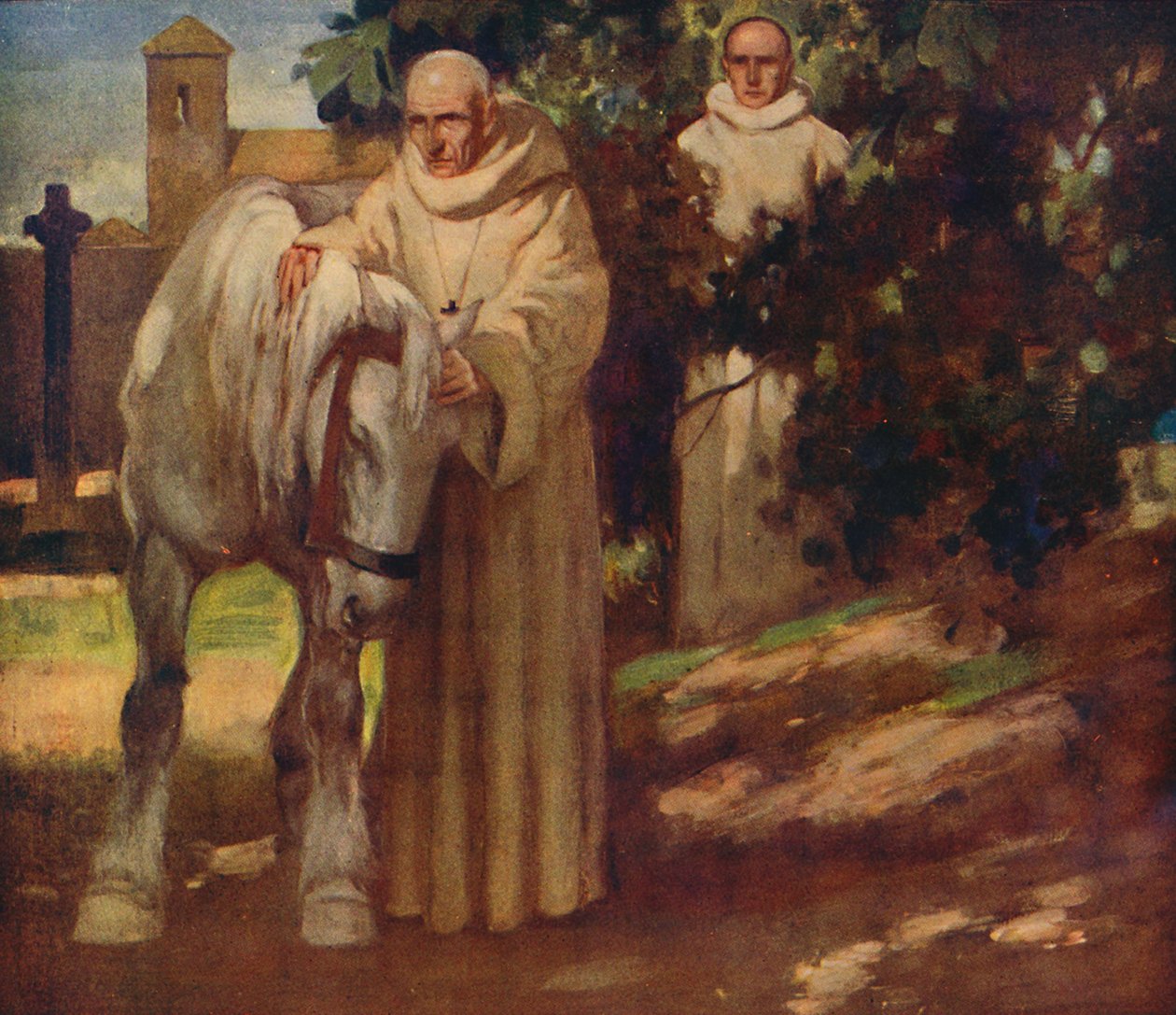 Saint Columba og den hvide hest, 1912 af Unbekannt