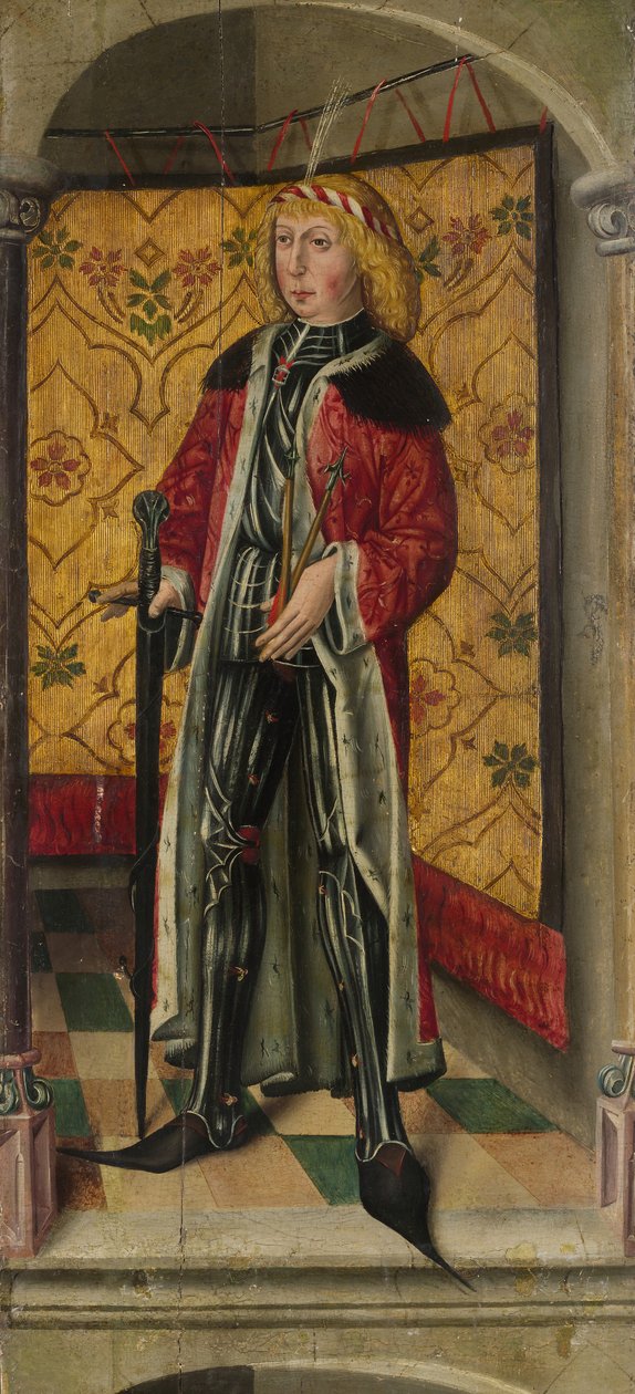 Sankt Georg og Sankt Sebastian, ca. 1480. af Unbekannt