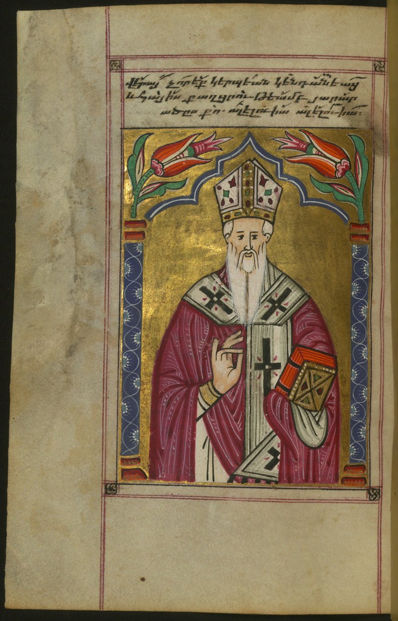 Saint Gregory the Illuminator Fra: Hymnal manuskript, Konstantinopel, 1678 af Unbekannt