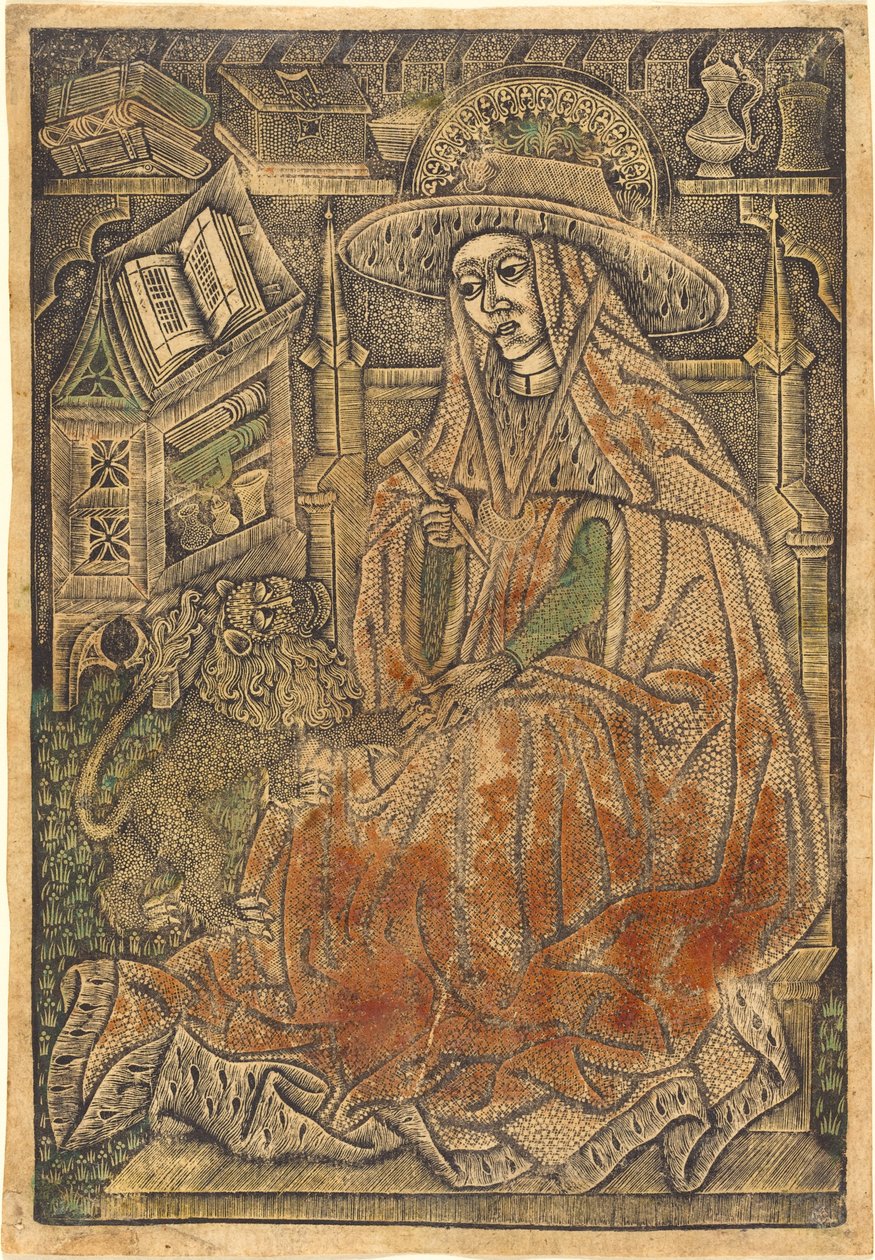 Sankt Hieronymus i hans studie, 14601470. af Unbekannt
