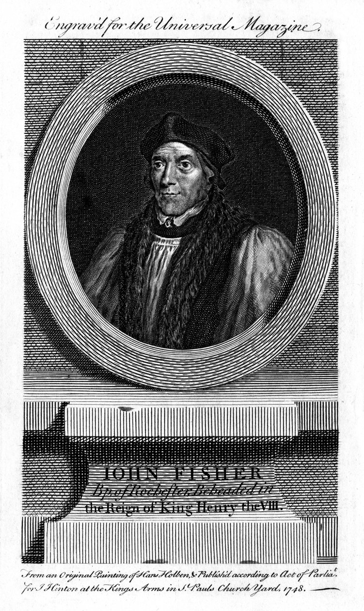 Saint John Fisher, engelsk katolsk biskop, kardinal og martyr, 1748 af Unbekannt