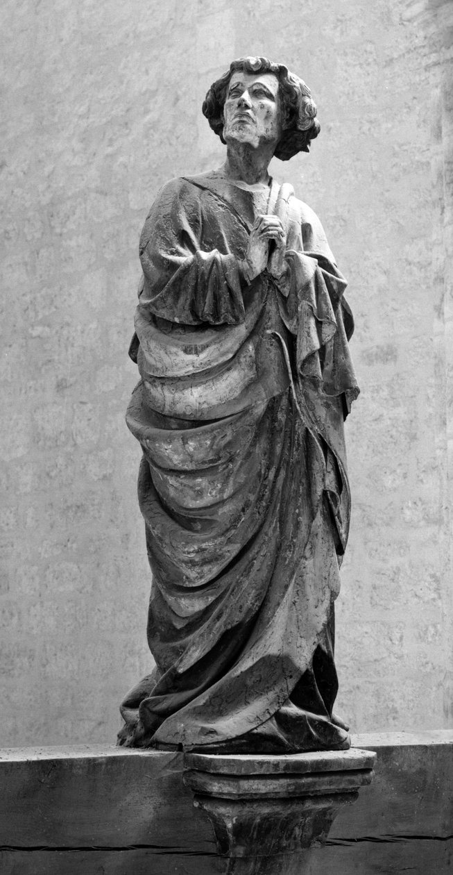Sankt Johannes af Golgata Anonym skulptur Dim. 150 cm Sankt Hippolyte Collegiate Church, Poligny (Jura) af Unbekannt
