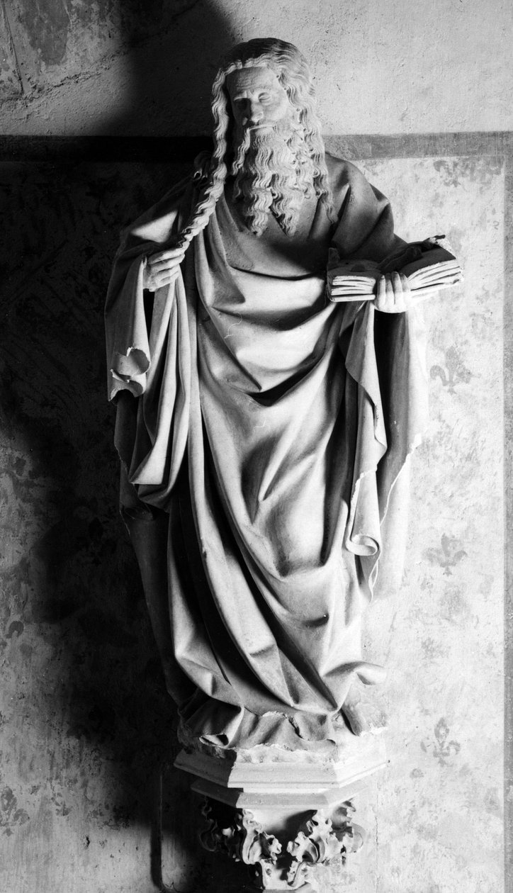 Skulptur Sankt Johannes Døberen tilskrevet Johannes af Huerta (1414-1461). 1448 Dim. 130 cm Church of the Collegial Saint John the Baptist of Rover in Plain (Cote d