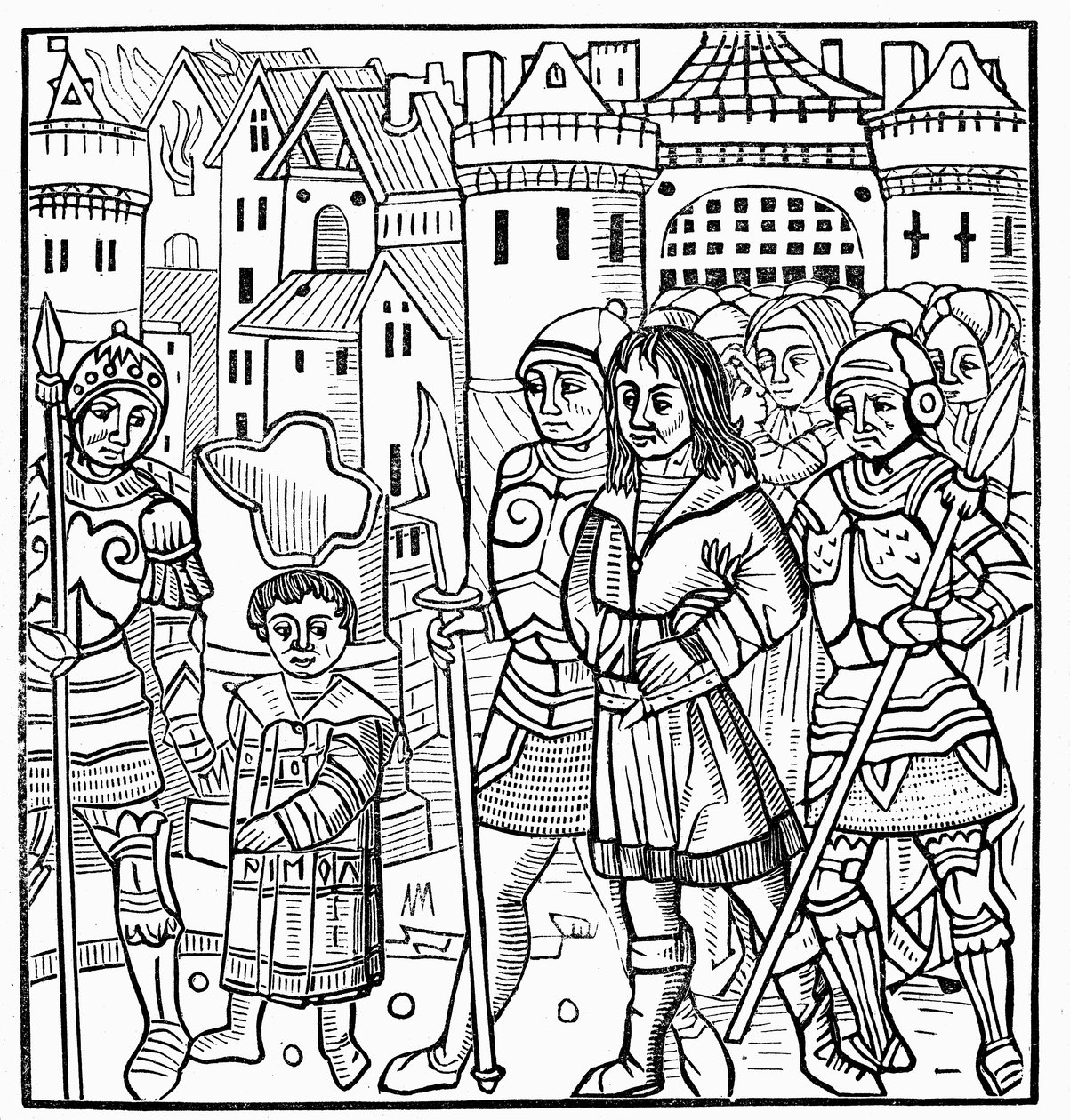 Saint Louis og hans brødre taget til fange under det syvende korstog, 1250 1522 af Unbekannt