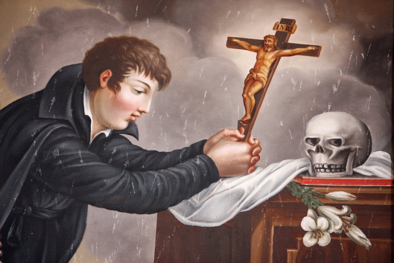 Saint Louis de Gonzague maleri af Ferraris. Frankrig af Unbekannt