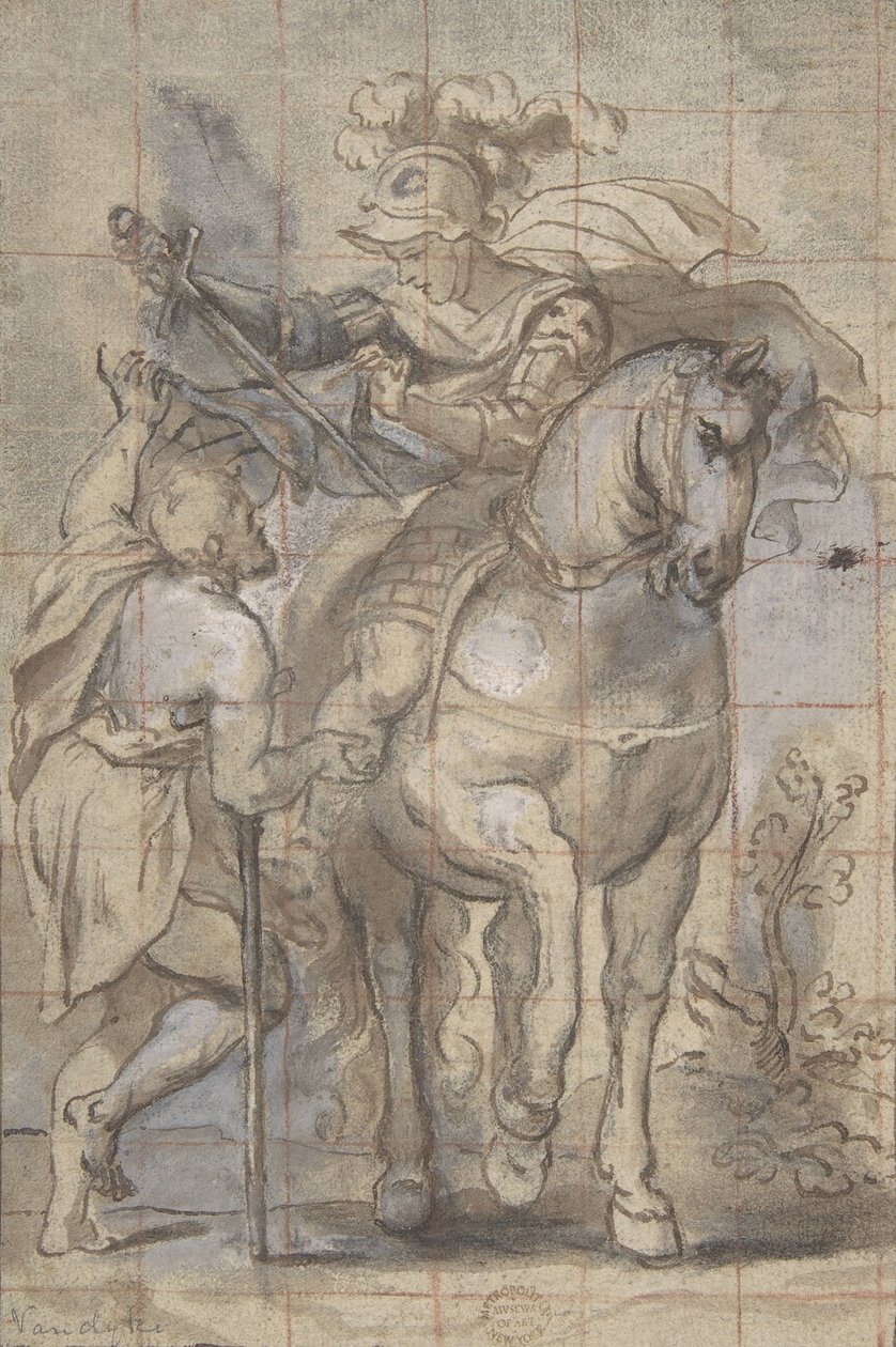 Sankt Martin og tiggeren, 1600-tallet. af Unbekannt