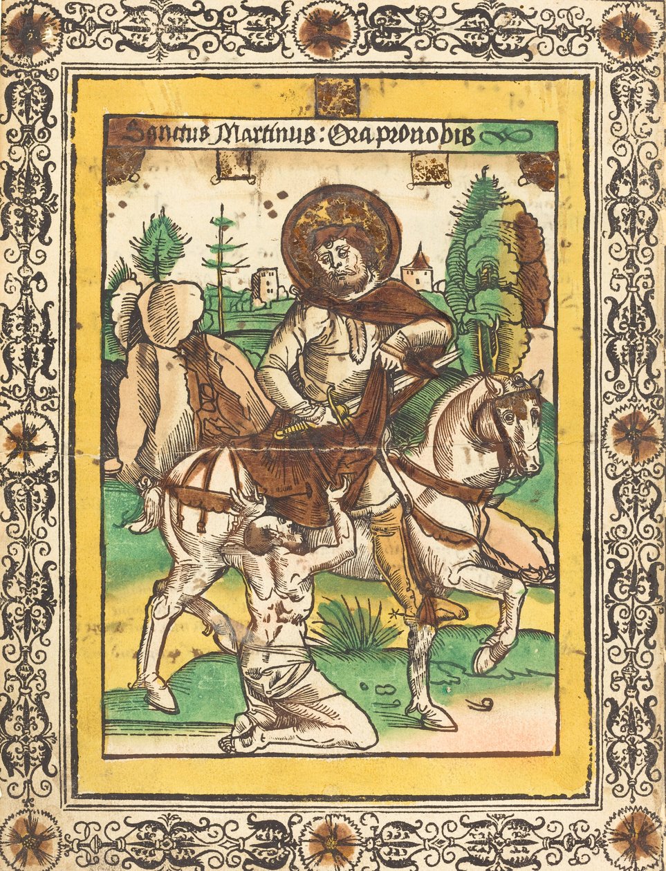 Sankt Martin og tiggeren, ca. 1490. af Unbekannt