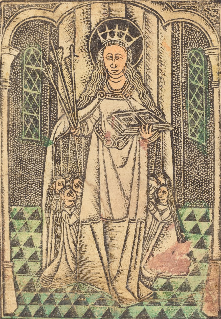 Sankt Ursula som beskytter i eller efter 1480. af Unbekannt