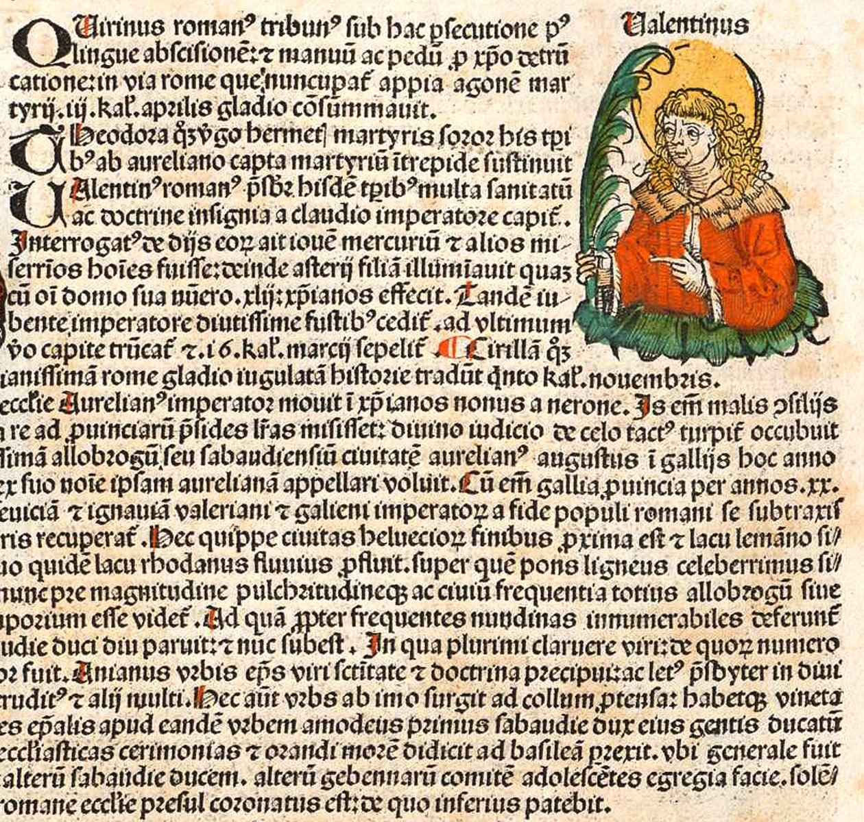 Sankt Valentin fra Nürnbergkrøniken, 1493 af Unbekannt