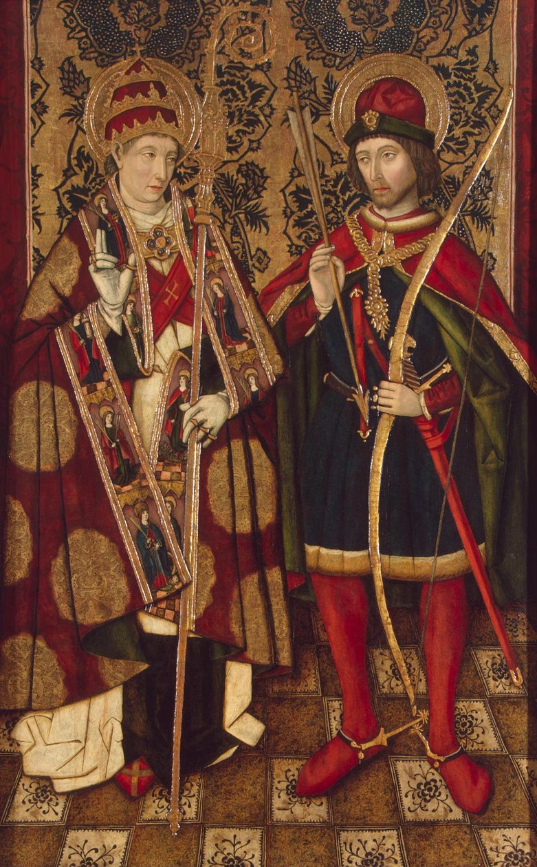 De hellige Fabian og Sebastian, 1475-1499 af Unbekannt