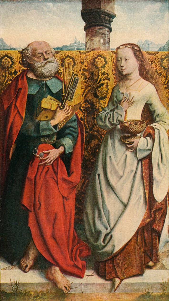 De hellige Peter og Dorothy, c1505, 1909 af Unbekannt