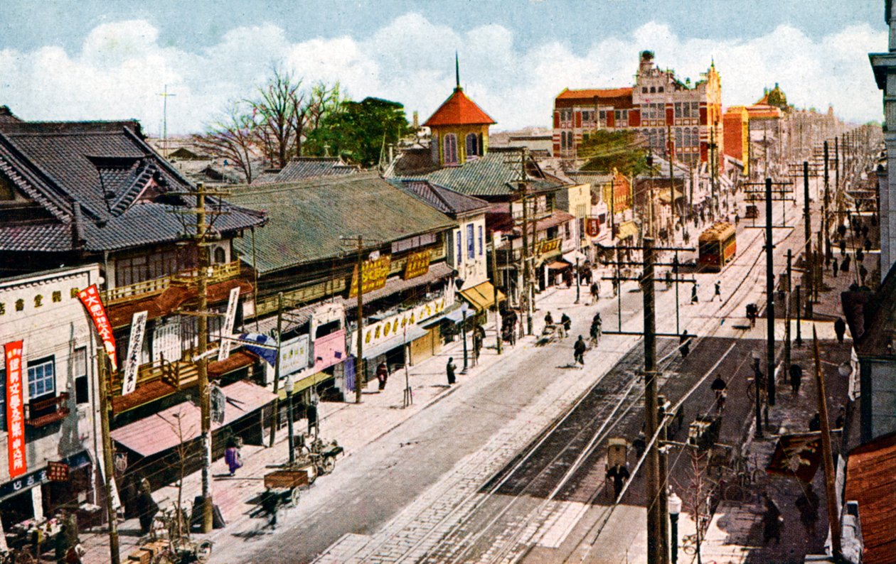 Sakaemachi Street, Nagoya, Japan, 20. århundrede af Unbekannt