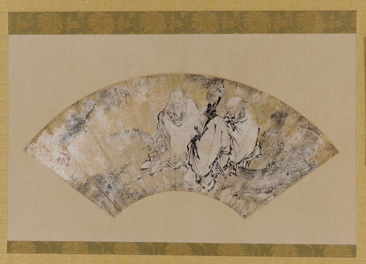 Sakyamuni, Confucius og Lao-tzu under en fyrretræ, Muromachi-periode, 1392-1 af Unbekannt