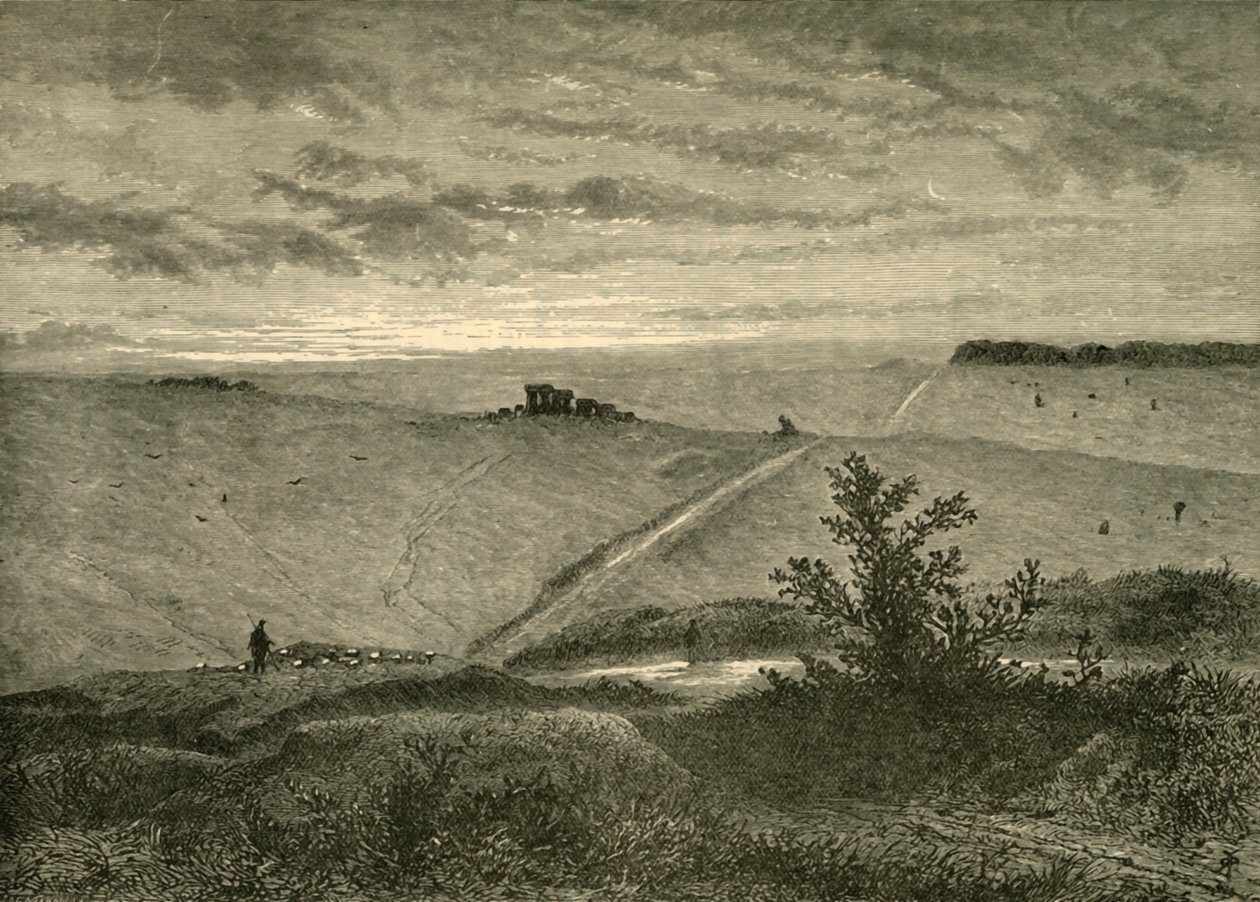 Salisbury Plain, fra nær Amesbury, 1898. af Unbekannt