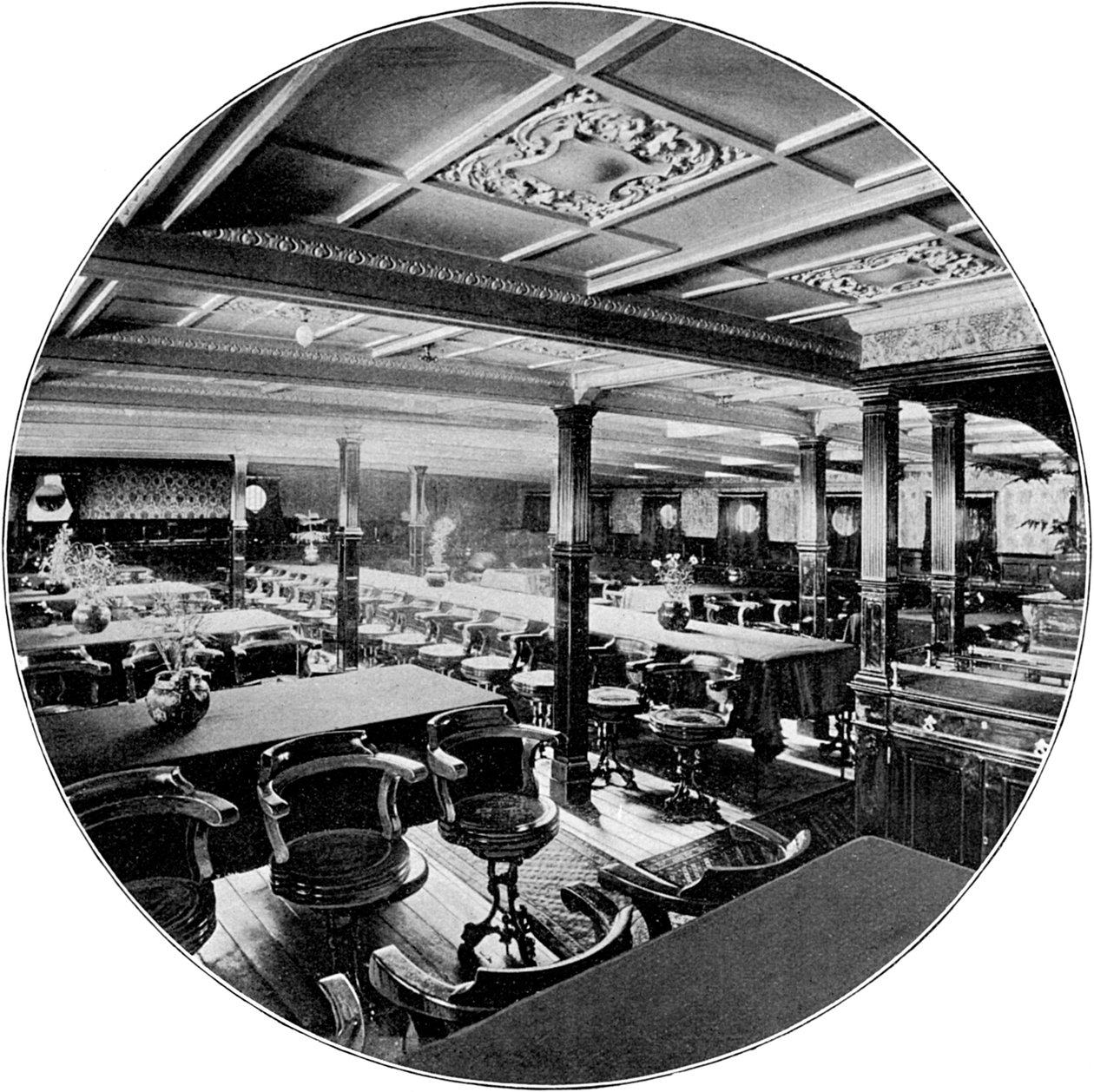 Salon af P&O-dampskibet SS India, 1901 af Unbekannt