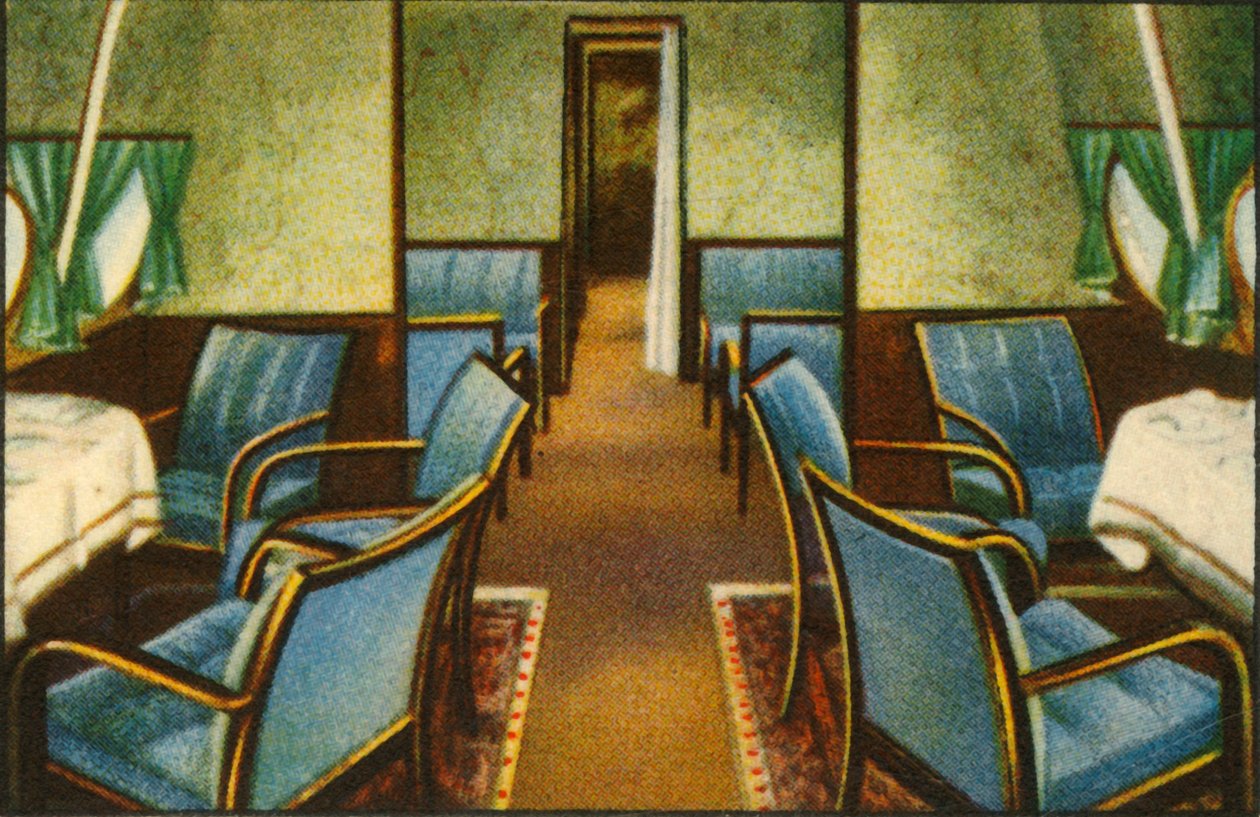 Saloon om bord på Dornier Do X-flyvebåden, 1920
